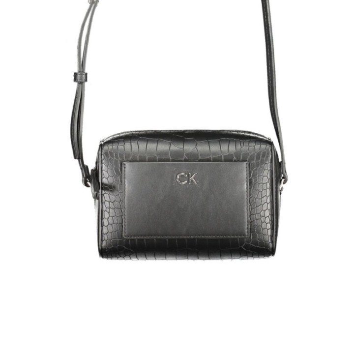 bolso bandolera negro efecto croco para mujer Calvin Klein