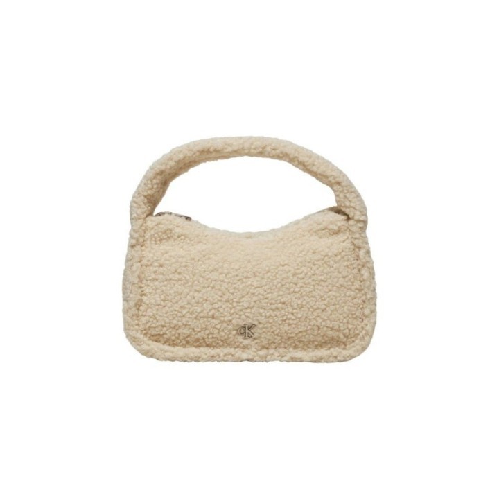 bolso sherpa crema para mujer Calvin Klein vista frontal