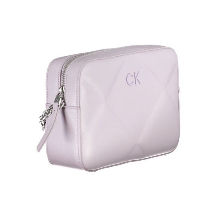 bolso de hombro lila para mujer Calvin Klein vista lateral