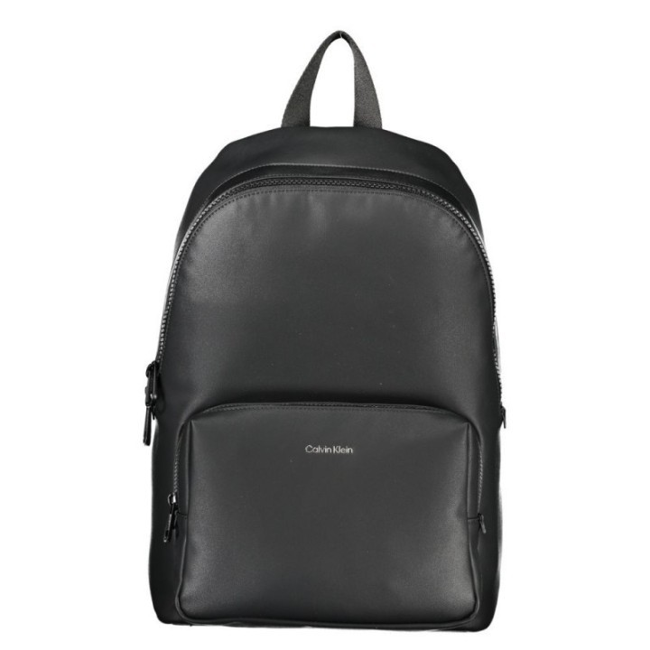 Mochila negra de poliéster para hombre Calvin Klein vista frontal