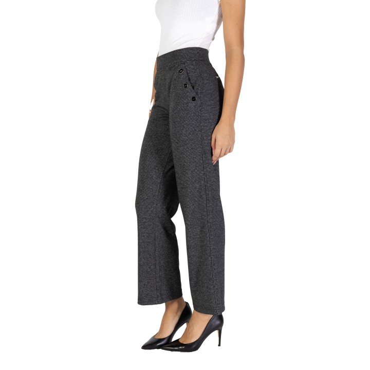 Pantalón de mujer Street One 378116 negro vista lateral