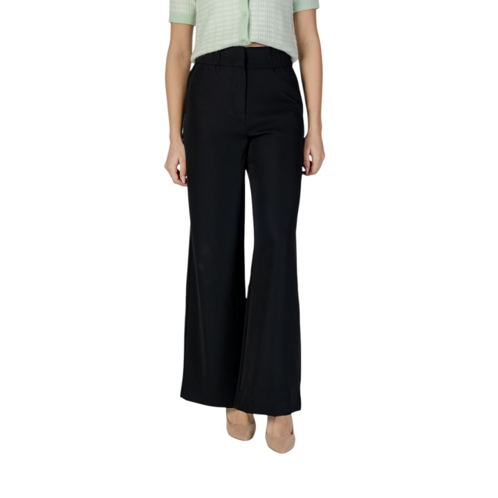 Pantalón palazzo negro de mujer Morgan De Toi 242-PBIRD vista frontal