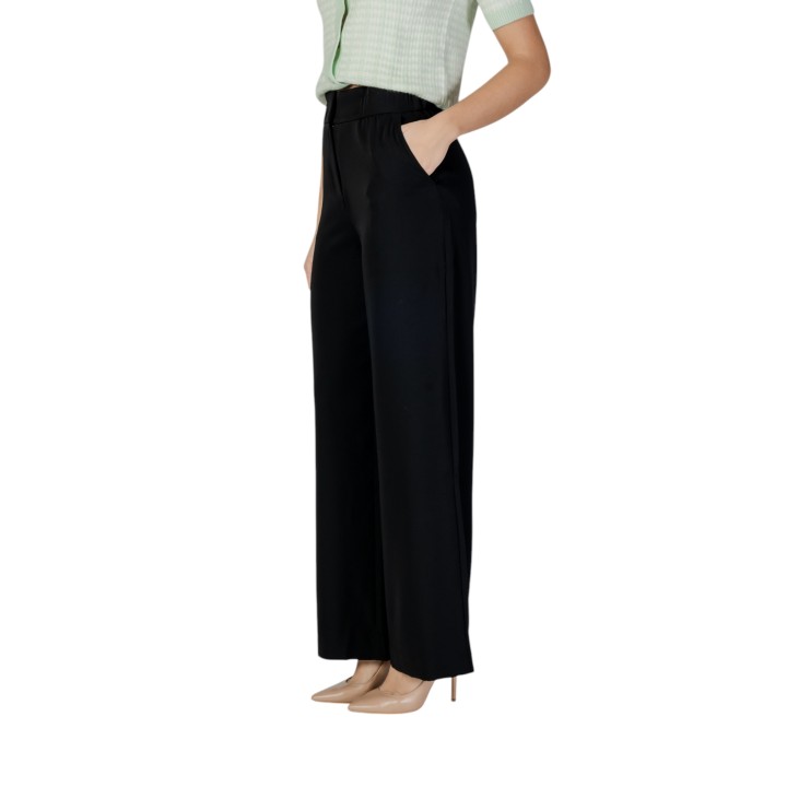 Pantalón palazzo negro de mujer Morgan De Toi 242-PBIRD vista lateral
