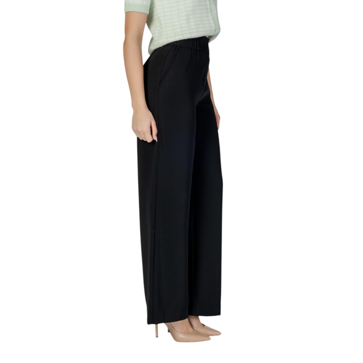 Pantalón palazzo negro de mujer Morgan De Toi 242-PBIRD vista tres cuartos