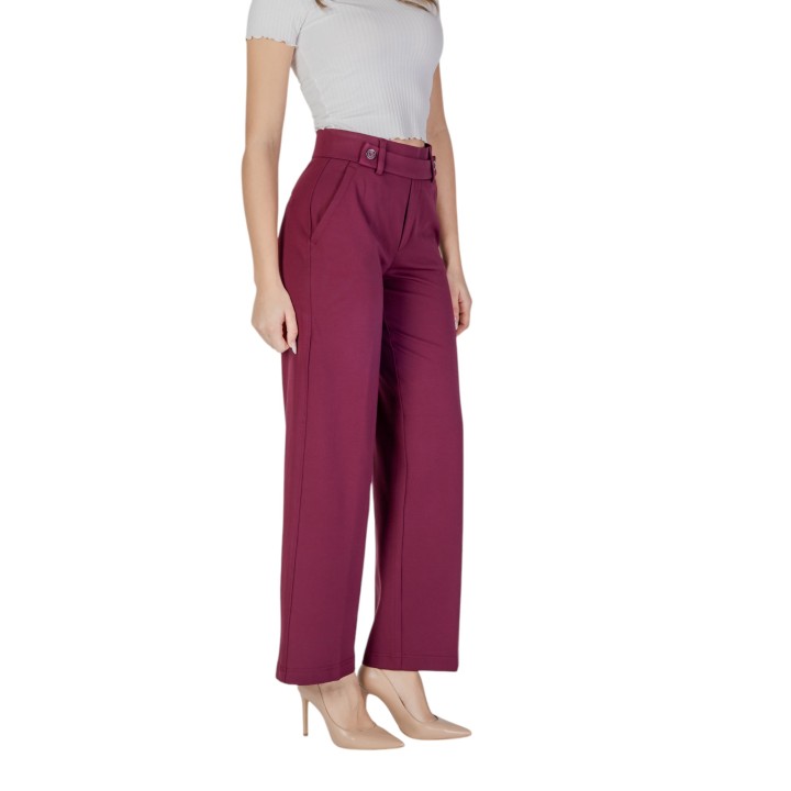 Street One pantalón de mujer 378672 color grape violet vista tres cuartos