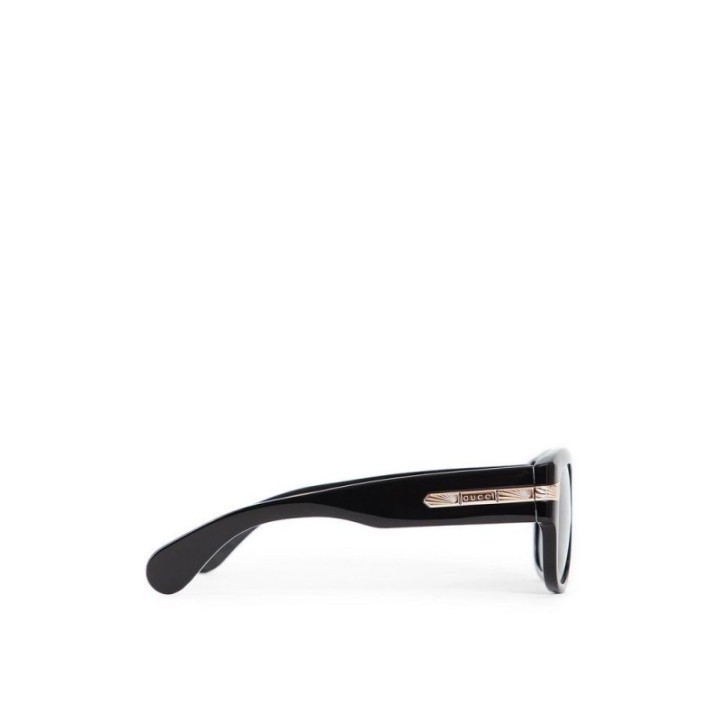 Gafas de sol Gucci para hombre en acetato negro vista lateral