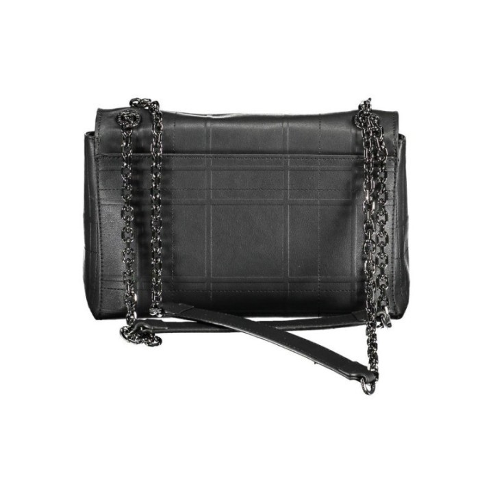 bolso Calvin Klein negro de poliester para mujer vista trasera con asas de cadena