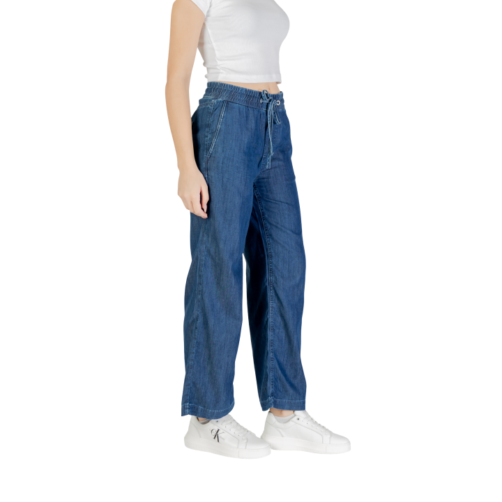 Street One vaqueros de mujer wide leg en denim azul oscuro vista de tres cuartos