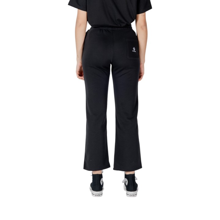 Converse pantalón negro de mujer Star Chevron Open Hem Pant vista posterior