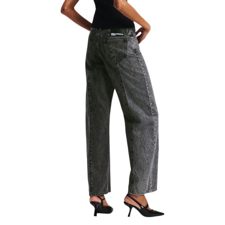 Karl Lagerfeld Jeans vaqueros de mujer negros de denim vista posterior