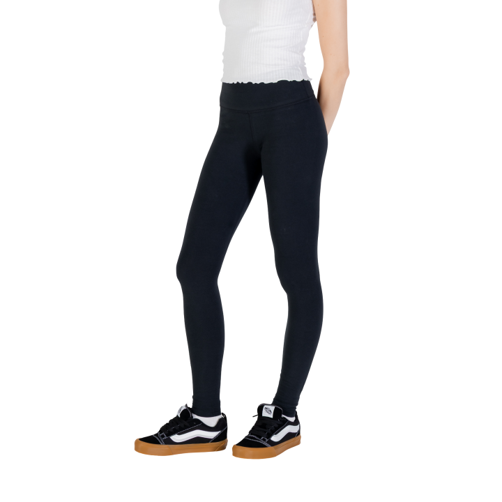 Converse Wordmark Legging negro de mujer vista de tres cuartos