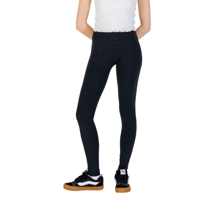 Converse Wordmark Legging negro de mujer vista de tres cuartos