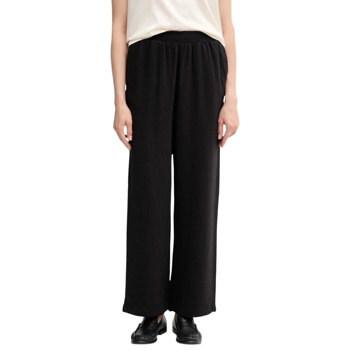 Pantalón negro de mujer Calvin Klein Jeans Double Gauze Pant vista frontal