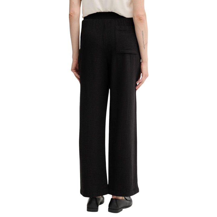 Pantalón negro de mujer Calvin Klein Jeans Double Gauze Pant vista posterior