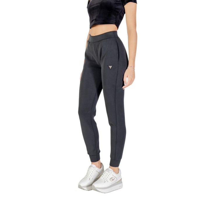 Pantalón negro Guess Active Olympe para mujer vista de tres cuartos