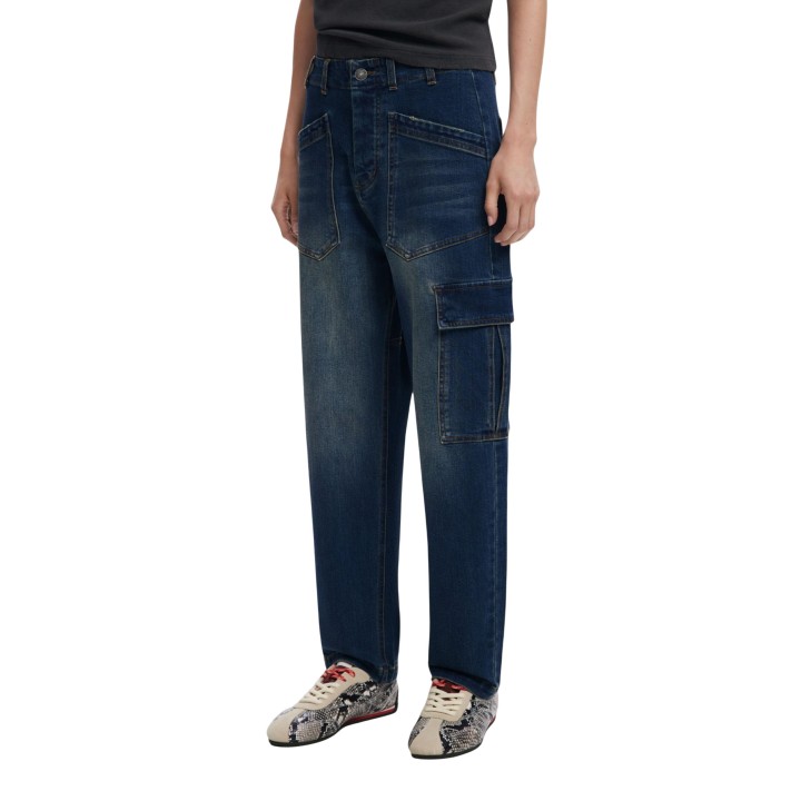 Vaqueros de mujer Desigual Parker en denim azul vista frontal