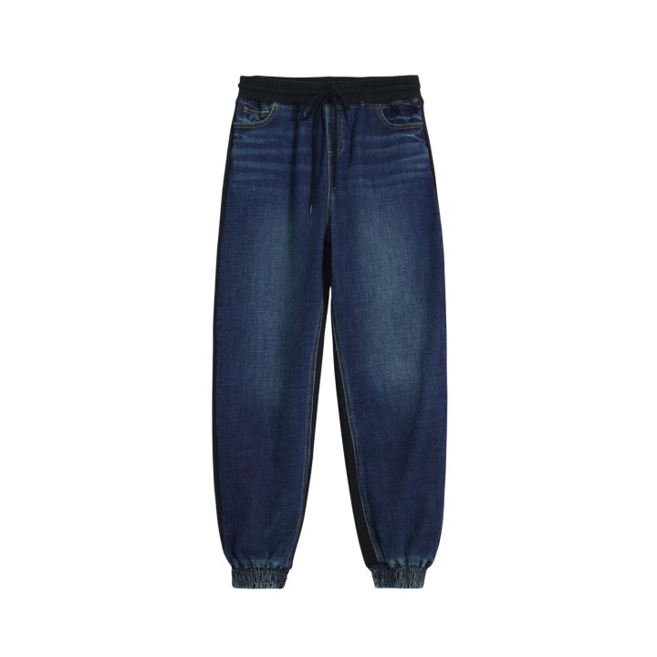 Desigual vaqueros de mujer en denim azul con jogger vista frontal