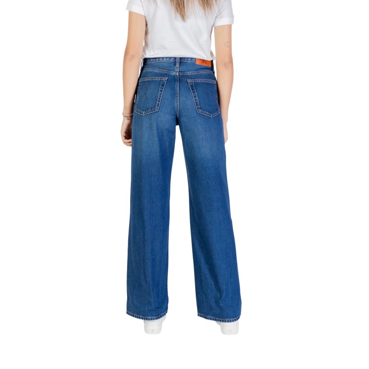 Calvin Klein Jeans vaqueros de mujer baggy azul denim vista posterior