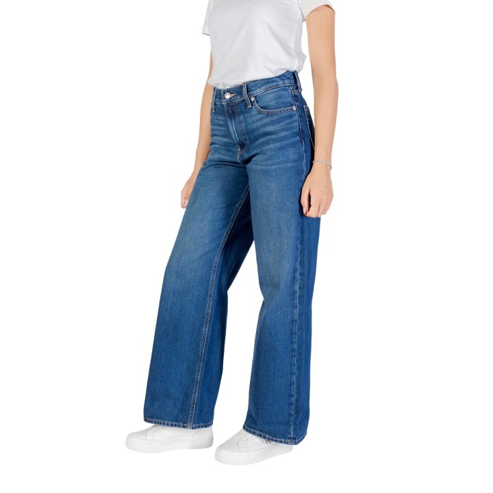 Calvin Klein Jeans vaqueros de mujer baggy azul denim vista de tres cuartos
