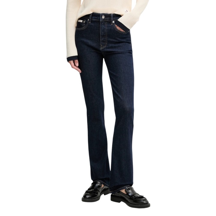 Calvin Klein Jeans vaqueros mujer skinny boot en denim oscuro vista frontal