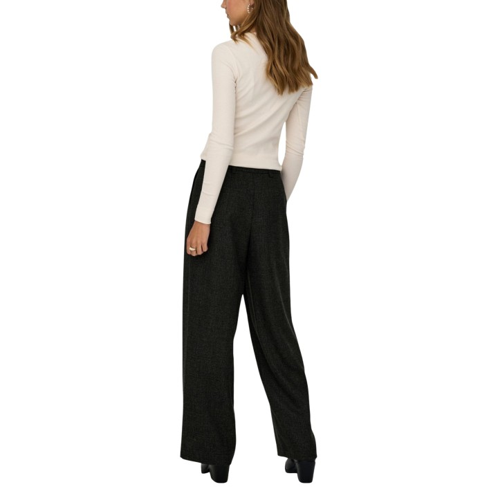 Jacqueline de Yong pantalón ancho de mujer negro vista posterior