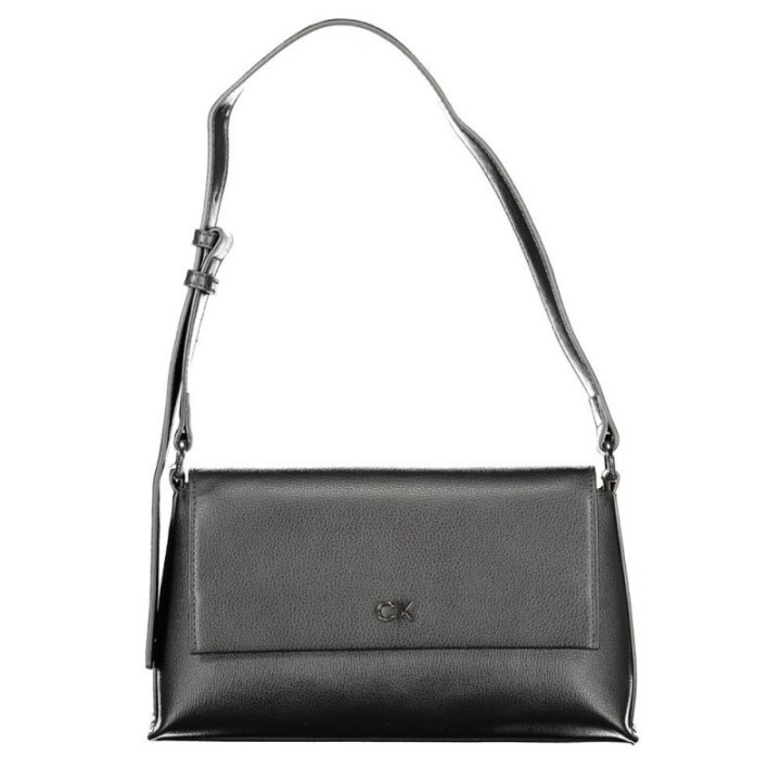 bolso negro de poliéster reciclado para mujer Calvin Klein vista frontal