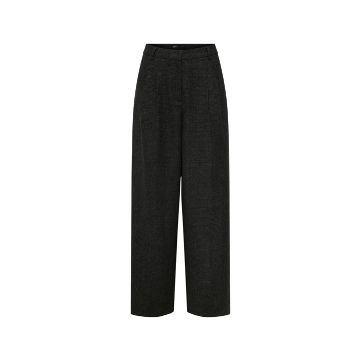 Jacqueline de Yong pantalón ancho de mujer negro vista frontal de la prenda