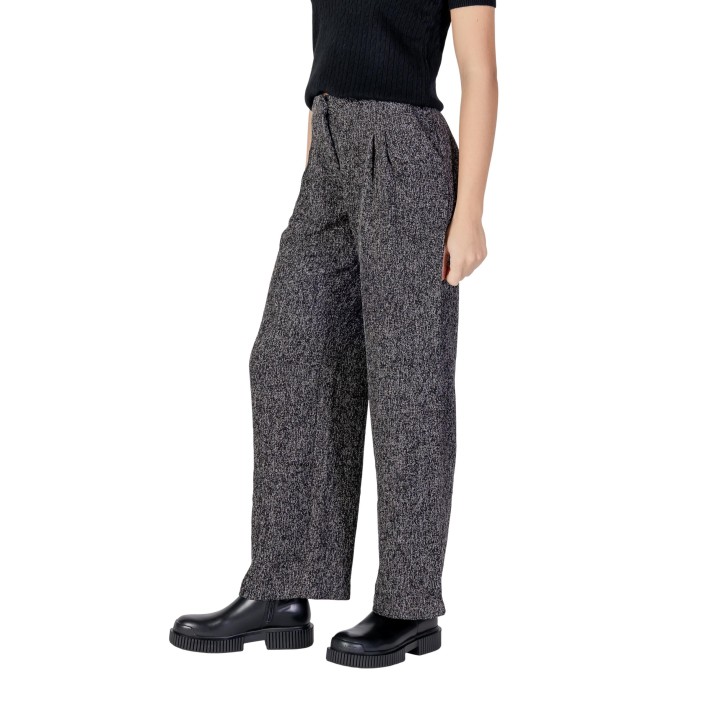 Pantalón ancho negro de mujer Jacqueline de Yong Francesca vista posterior