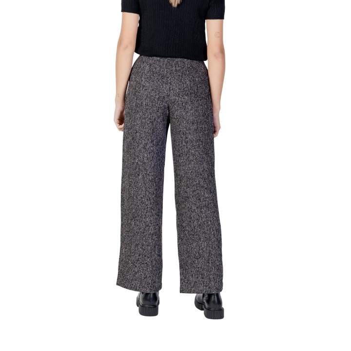 Pantalón ancho negro de mujer Jacqueline de Yong Francesca vista posterior