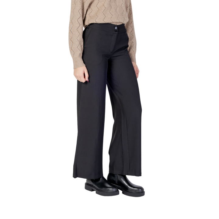Jacqueline de Yong Jdydora pantalón ancho negro de mujer referencia 15361050 vista tres cuartos