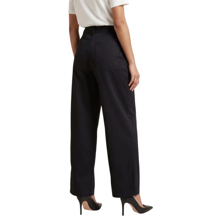 Pantalón negro de mujer Jacqueline de Yong Jdyselma Hw Barrel vista posterior