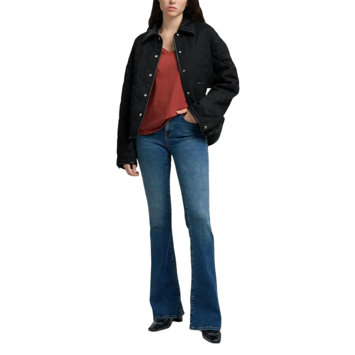 Replay Newluz Flare vaqueros de mujer en denim azul vista frontal
