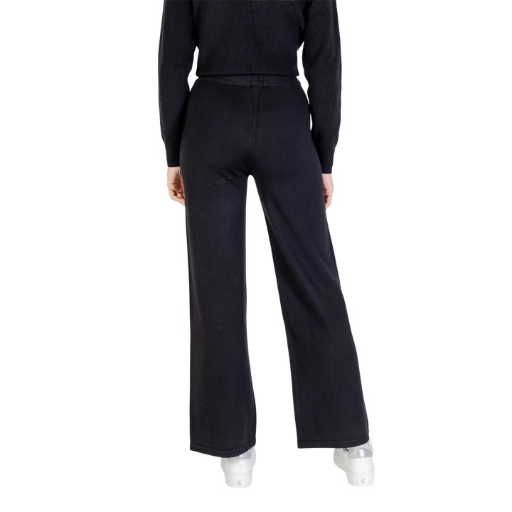 Pantalón palazzo negro de mujer Choral SLI5PT025147D vista posterior