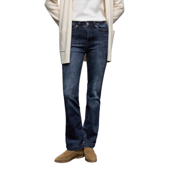 Street One vaqueros de mujer 379542 en denim oscuro vista frontal