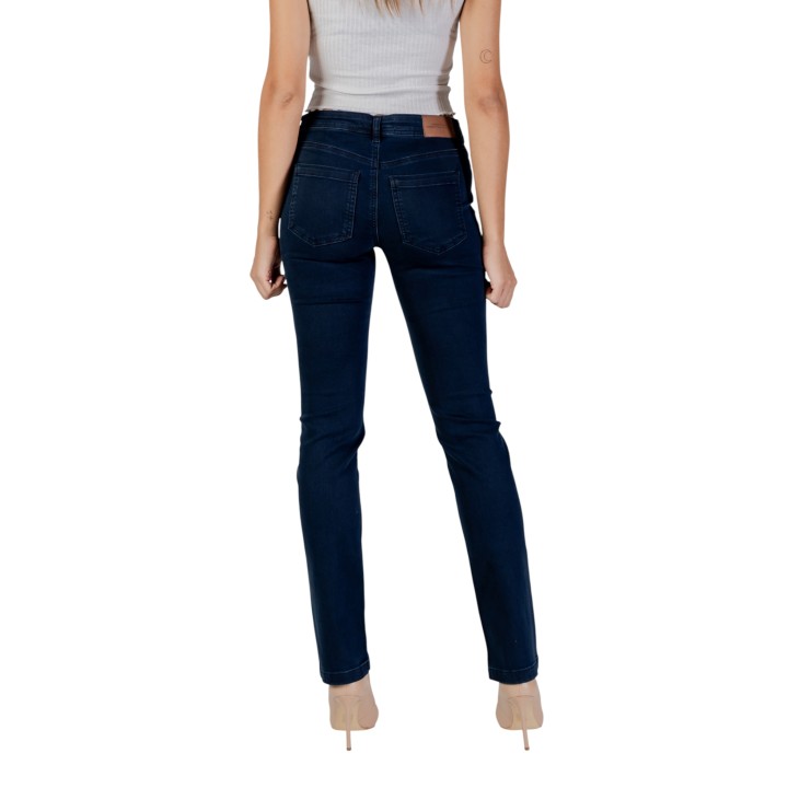 Vaqueros de mujer Street One 379753 en denim azul oscuro vista posterior