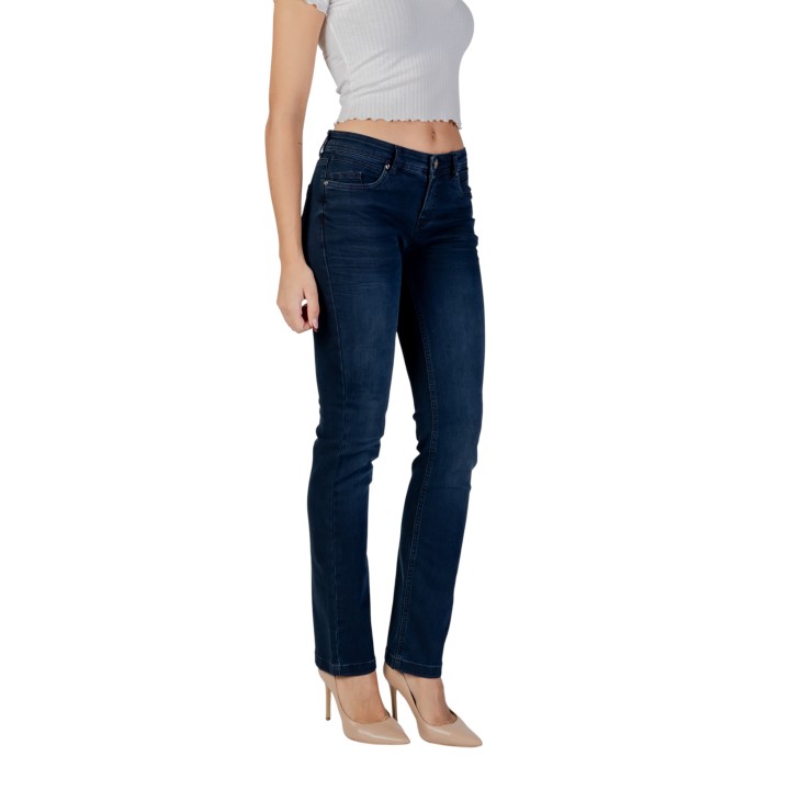 Vaqueros de mujer Street One 379753 en denim azul oscuro vista frontal