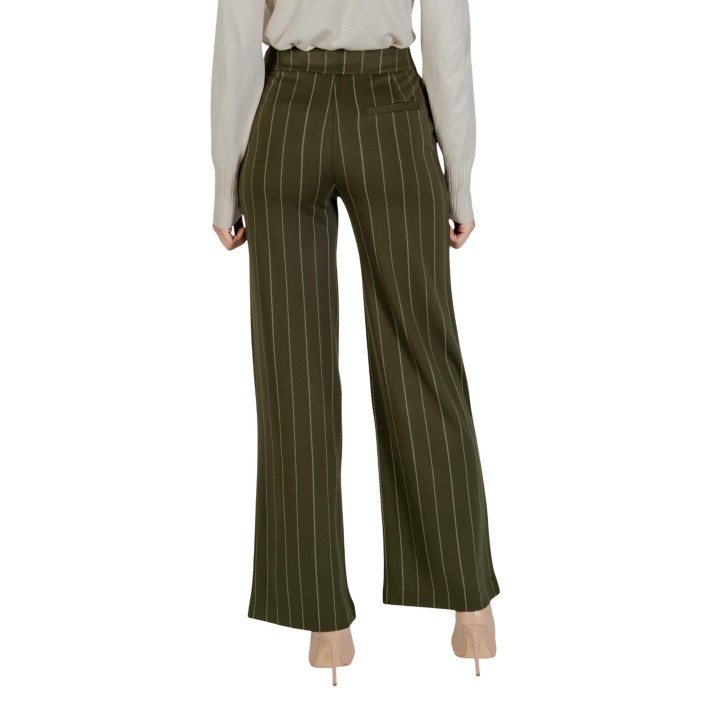Ichi pantalón de mujer verde Ihruti Wide PA18 20124292 vista posterior