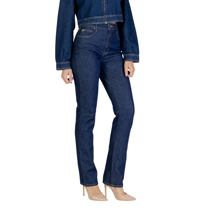 Vaqueros Colcci de mujer en denim azul oscuro vista de tres cuartos