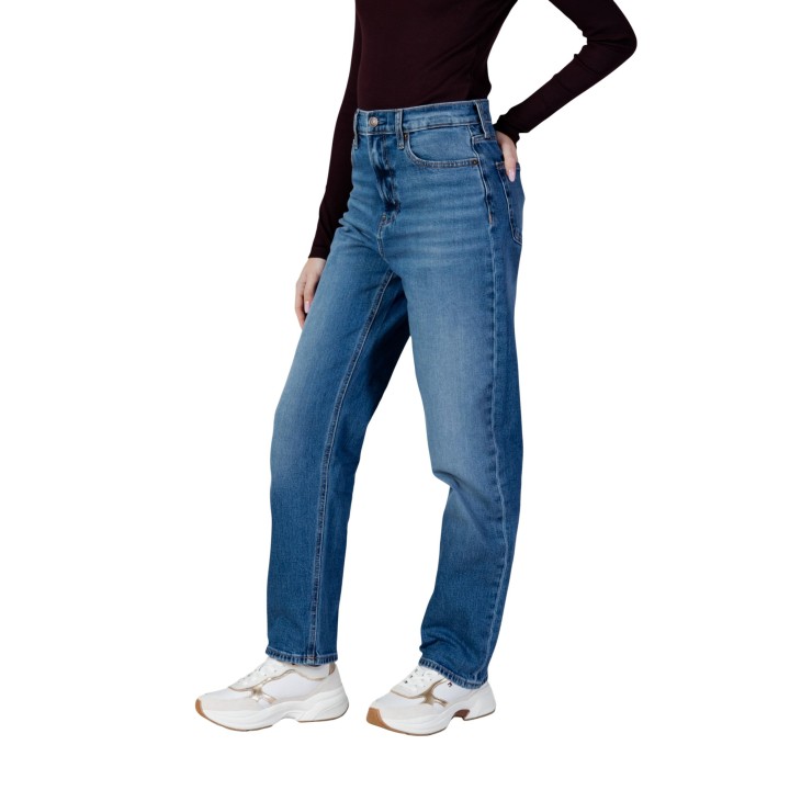 Vaqueros de mujer Calvin Klein Jeans LV047E907G en índigo vista de tres cuartos