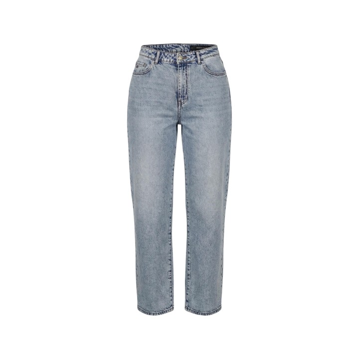 Armani Exchange vaqueros de mujer en denim azul claro detalle frontal