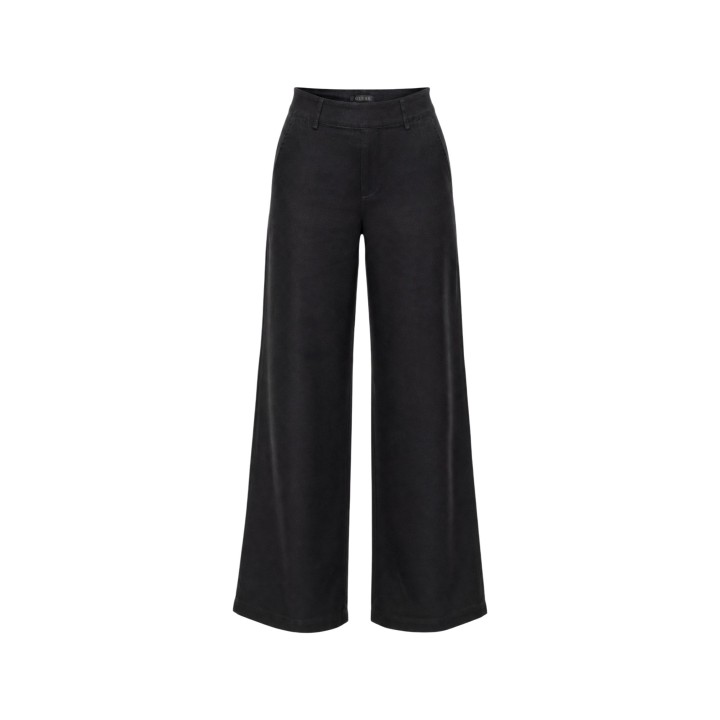 Guess pantalón de mujer negro Bastienne Wide Leg Trouser vista frontal