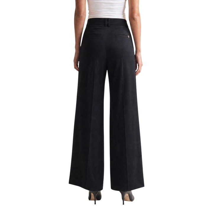 Guess pantalón de mujer negro Bastienne Wide Leg Trouser vista posterior