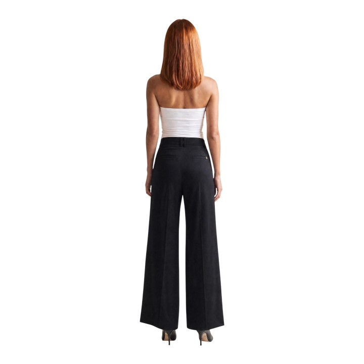 Guess pantalón de mujer negro Bastienne Wide Leg Trouser vista posterior
