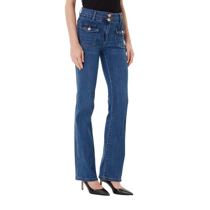 Morgan De Toi vaqueros de mujer 241-POLEN3 en denim azul claro vista frontal