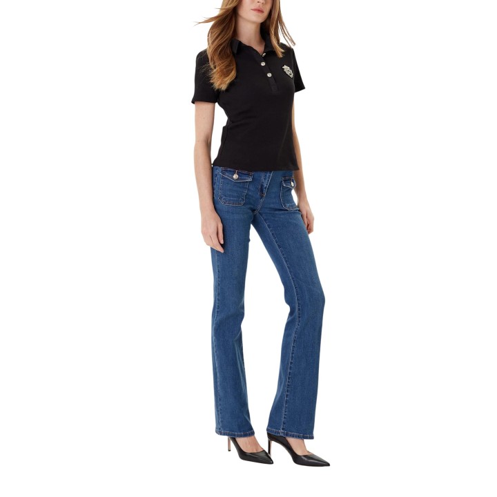 Morgan De Toi vaqueros de mujer en denim azul claro vista de tres cuartos