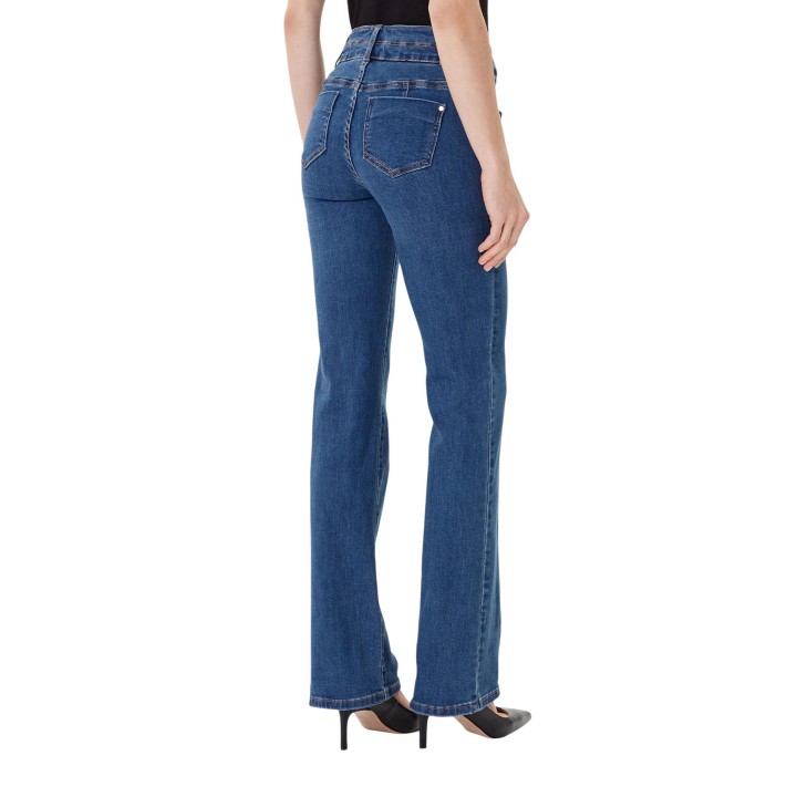 Morgan De Toi vaqueros de mujer 241-POLEN3 en denim azul claro vista posterior