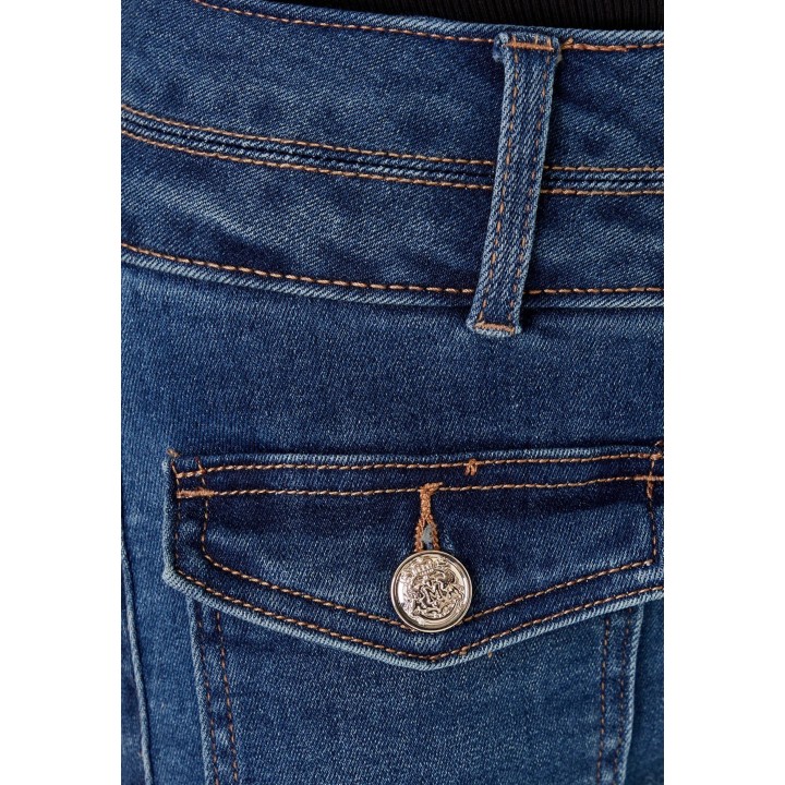 Detalle de vaqueros Morgan De Toi de mujer en denim azul claro