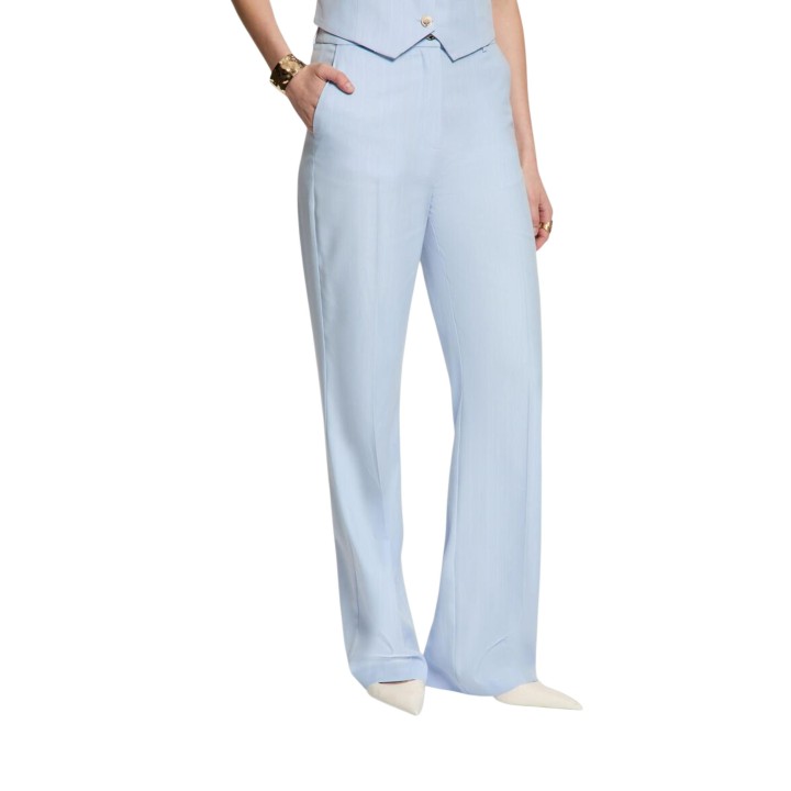 Morgan De Toi pantalón de traje de mujer celeste vista tres cuartos