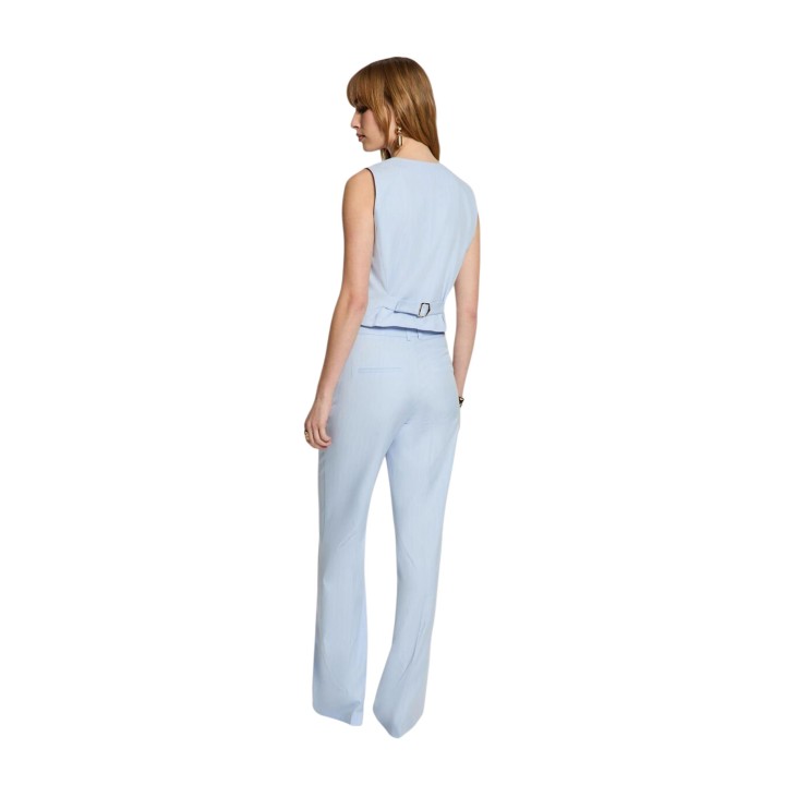 Morgan De Toi pantalón de traje de mujer celeste vista posterior