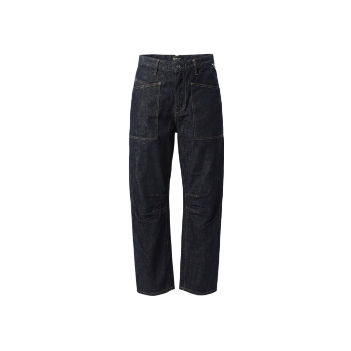 Replay vaqueros de mujer Barrel W8239 azul oscuro vista frontal sin modelo
